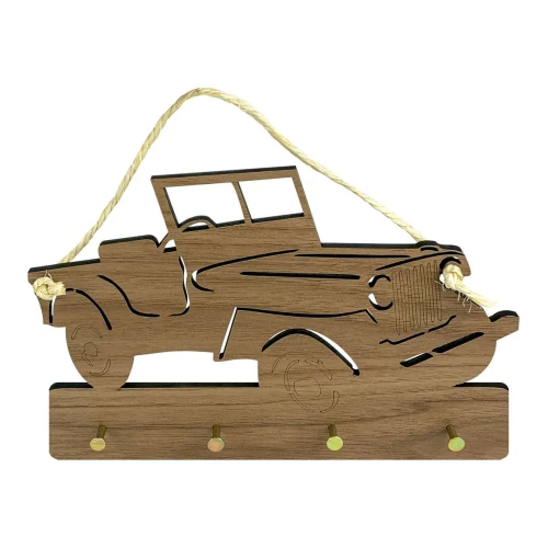 Porta chaves de mdf jeep com 04 lugares sortidos