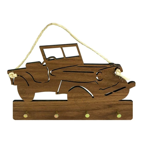 Porta chaves de mdf jeep com 04 lugares sortidos