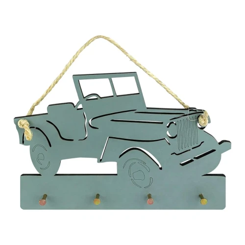 Porta chaves de mdf jeep com 04 lugares sortidos