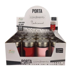 Porta condimentos de vidro com visor 85ml Cosy