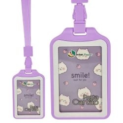 Porta crachá cartão em PP 11,5x07cm sortida Interponte