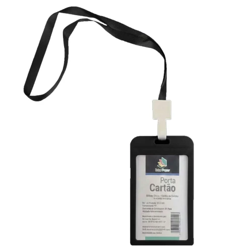 Porta cracha e cartão plástico Liso 54mmx90mm sortido