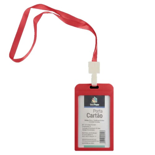 Porta cracha e cartão plástico Liso 54mmx90mm sortido Porta cracha e cartão plástico Liso 54mmx90mm sortido