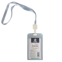 Porta cracha e cartão plástico Liso 54mmx90mm sortido