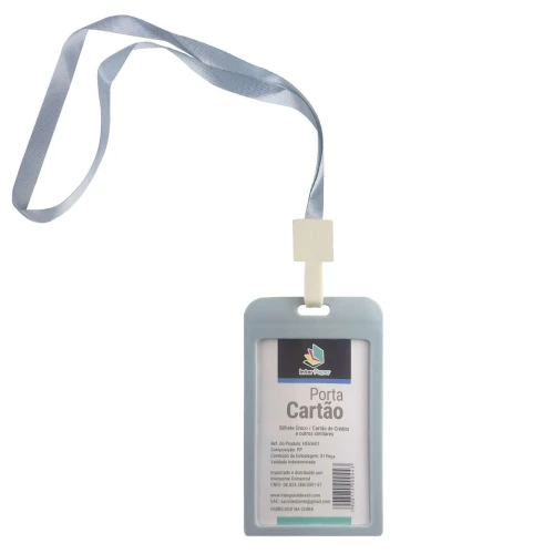 Porta cracha e cartão plástico Liso 54mmx90mm sortido