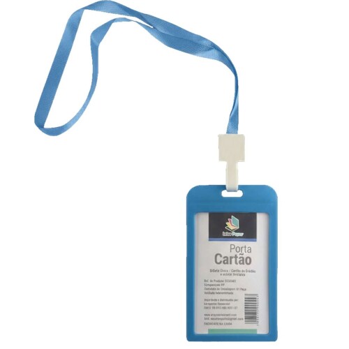 Porta cracha e cartão plástico Liso 54mmx90mm sortido Porta cracha e cartão plástico Liso 54mmx90mm sortido