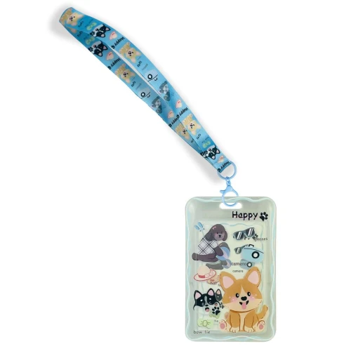 Porta cracha e cartão plástico decorado 54mmx90mm