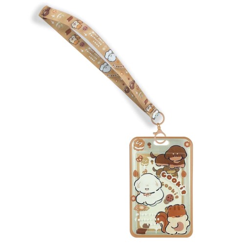 Porta cracha e cartão plástico decorado 54mmx90mm