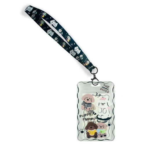 Porta cracha e cartão plástico decorado 54mmx90mm