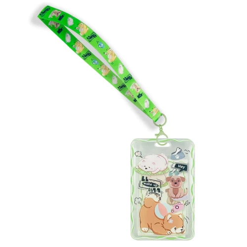 Porta cracha e cartão plástico decorado 54mmx90mm