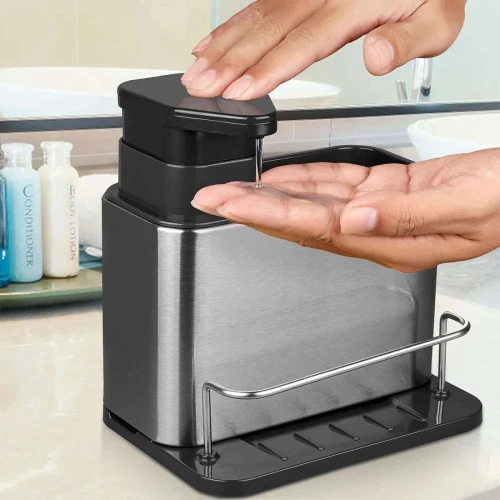 Porta detergente/bucha inox dosador 9847