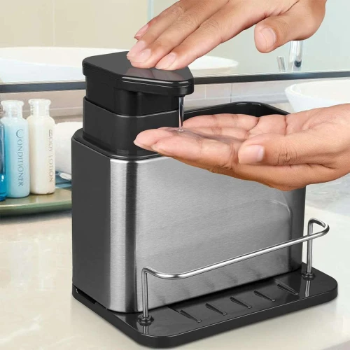 Porta detergente/bucha inox dosador 9847