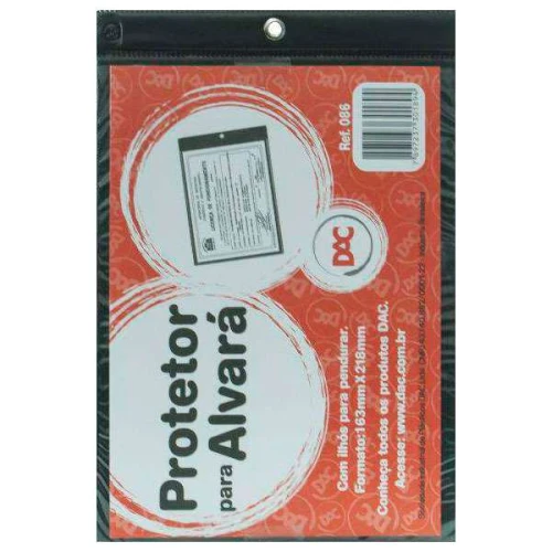 Porta documento vertical alvará 163x218mm Dac