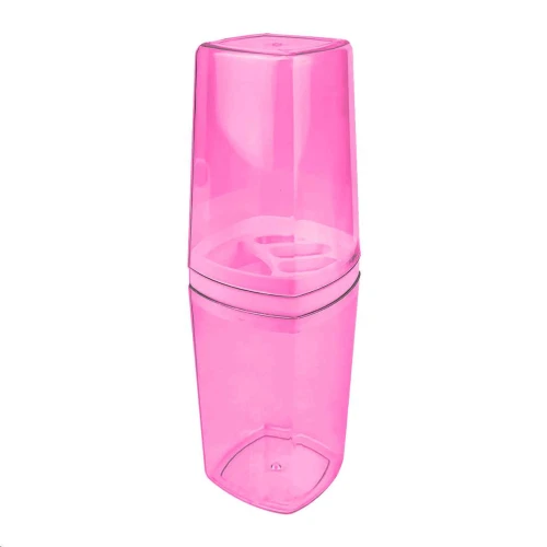 Porta escova dental com tampa PlastiBrasil