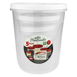 Porta mantimentos com 05 unidades tamanhos variados sortidos Plásticos MB