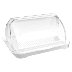 Porta pão quadrado acrílico retrátil branco Uz Utilidades