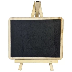 Porta recado madeira com tripé e moldura lisa 15x20cm Brilha Festa