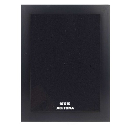 Porta retrato 10x15 madeira acetato preto e branco