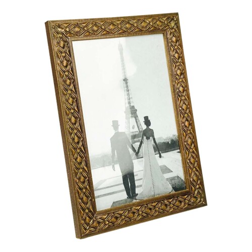 Porta retrato 10x15 simples de madeira e acetato Brum Emoldurados