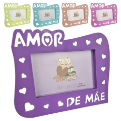 Porta retrato 15x10cm decorado amor de mãe sortido
