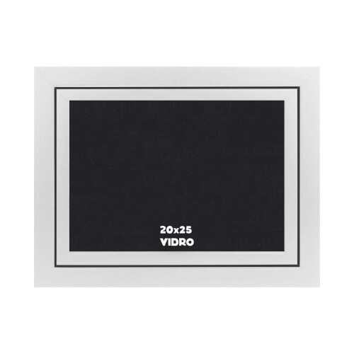 Porta retrato 20x25 madeira vidro preto e branco