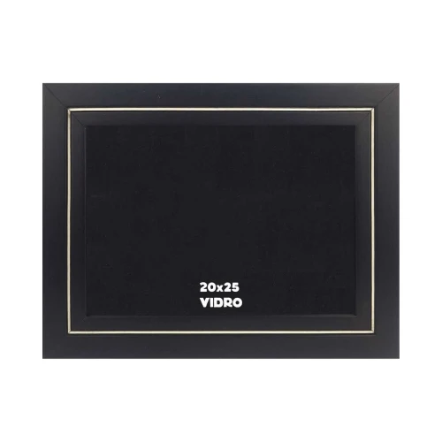 Porta retrato 20x25 madeira vidro preto e branco