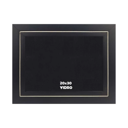 Porta retrato 20x30 madeira vidro preto e branco