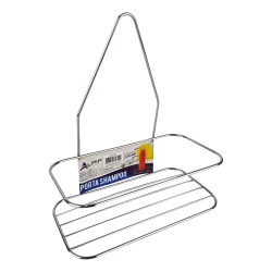 Porta shampoo de metal cromado 19,5x11x10,5cm Alpif