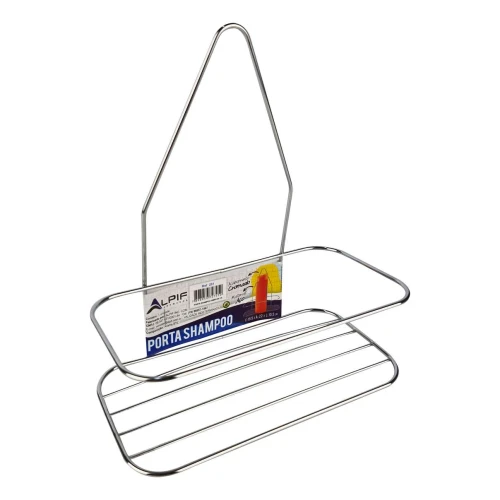 Porta shampoo de metal cromado 19,5x11x10,5cm Alpif
