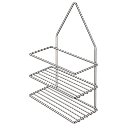 Porta shampoo parede duplo metal cromado