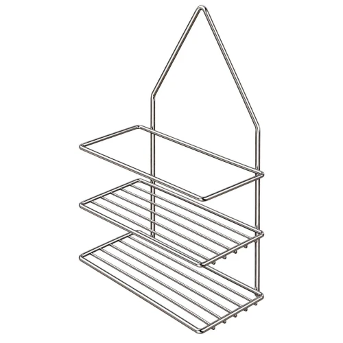Porta shampoo parede duplo metal cromado