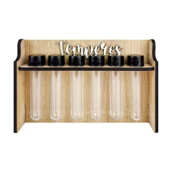 Porta temepros MDF com 06 tubetes sortido