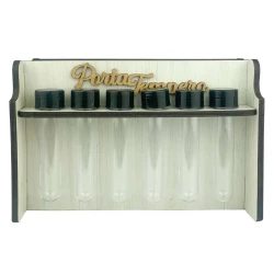 Porta temperos MDF com 06 tubetes sortidos