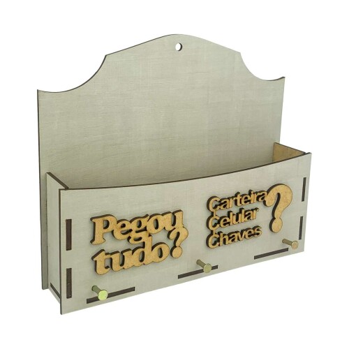 Portas chaves/objetos mdf com 03 lugares sortidos