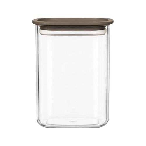 Pote acrílico hermético 1000ml avelã Vaeso Pote acrílico hermético 1000ml avelã Vaeso