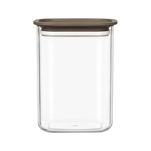 Pote acrílico hermético 1000ml avelã Vaeso Pote acrílico hermético 1000ml avelã Vaeso
