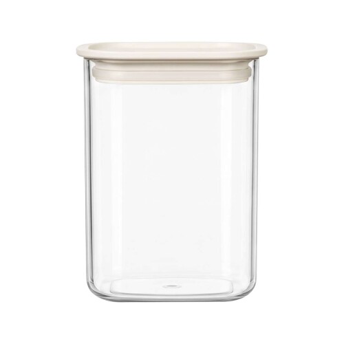 Pote acrílico hermético 1000ml off-white Vaeso Pote acrílico hermético 1000ml off-white Vaeso