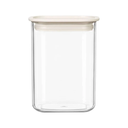 Pote acrílico hermético 1000ml off-white Vaeso Pote acrílico hermético 1000ml off-white Vaeso