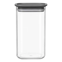 Pote acrílico hermético 1500ml cinza Vaeso