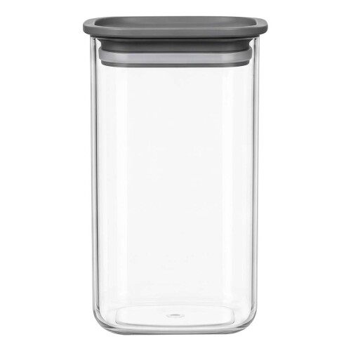 Pote acrílico hermético 1500ml cinza Vaeso