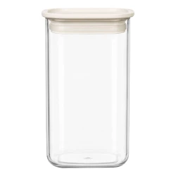 Pote acrílico hermético 1500ml off-white Vaeso