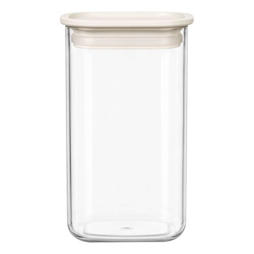 Pote acrílico hermético 1500ml off-white Vaeso Pote acrílico hermético 1500ml off-white Vaeso