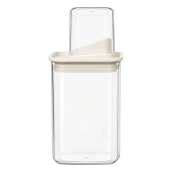 Pote acrílico hermético com dosador 1000ml off-white Vaeso