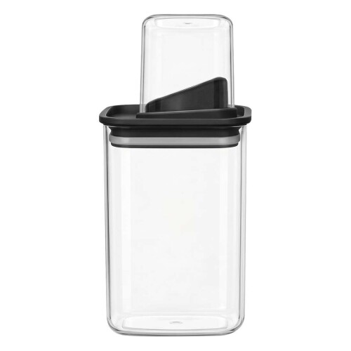 Pote acrílico hermético com dosador 1000ml preto Vaeso