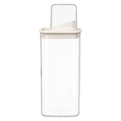 Pote acrílico hermético com dosador 1500ml off-white Vaeso