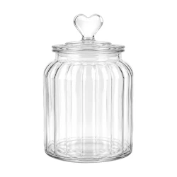 Pote de vidro hermético decorado 1000ml