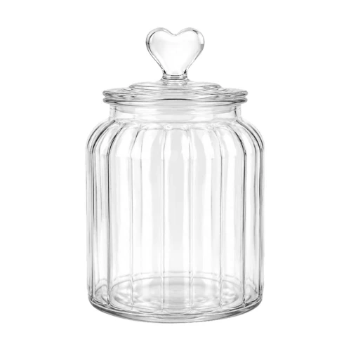 Pote de vidro hermético decorado 1000ml