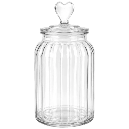 Pote de vidro hermético decorado 1350ml Pote de vidro hermético decorado 1350ml