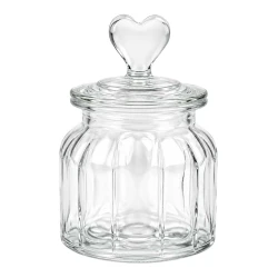 Pote de vidro hermético decorado 650ml