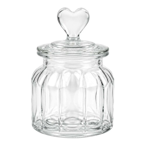 Pote de vidro hermético decorado 650ml